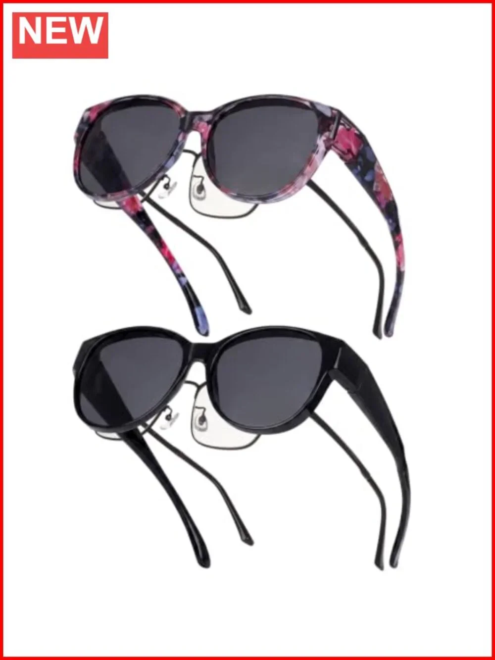 Oversized Fit Over Glasses Sunglasses - Polarized UV Protection for Women